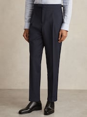 Reiss Bright Blue Dream Slim Fit Wool Blend Suit Trousers - Image 3 of 7