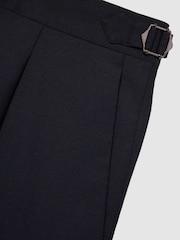 Reiss Bright Blue Dream Slim Fit Wool Blend Suit Trousers - Image 7 of 7