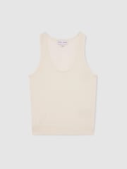 Reiss Ivory Kai Reiss | Les 100 Ciels Wool Knit Vest - Image 2 of 7