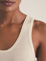 Reiss Ivory Kai Reiss | Les 100 Ciels Wool Knit Vest - Image 4 of 7