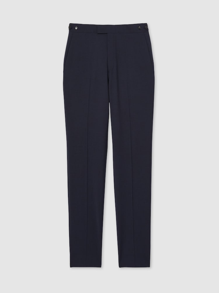 Reiss Blue Dream Regular-Fit Wool-Blend Suit Trousers - Image 2 of 6