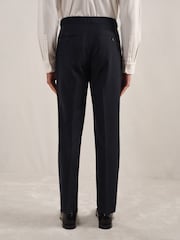 Reiss Blue Dream Regular-Fit Wool-Blend Suit Trousers - Image 5 of 6