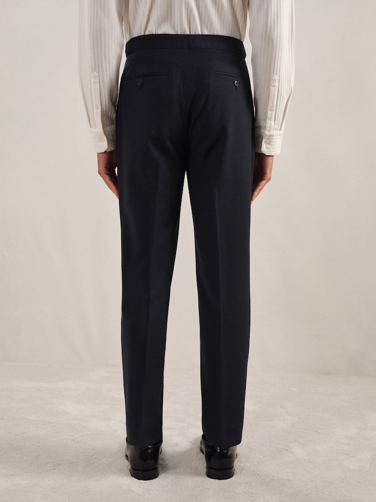 Reiss Blue Dream Regular-Fit Wool-Blend Suit Trousers - Image 5 of 6
