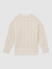 Reiss Ivory Oakley Reiss | Les 100 Ciels Bouclé Jumper - Image 2 of 6