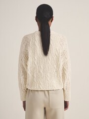 Reiss Ivory Oakley Reiss | Les 100 Ciels Bouclé Jumper - Image 5 of 6