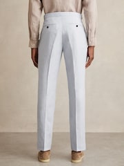 Reiss Soft Blue Kin Slim Fit Suit Trousers - Image 5 of 6