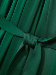 Reiss Green Rosin Satin Wide-Leg Draped Jumpsuit - Image 5 of 5