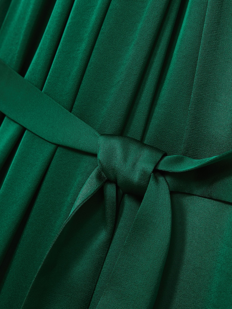 Reiss Green Rosin Satin Wide-Leg Draped Jumpsuit - Image 5 of 5