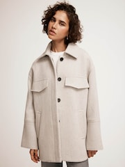 Mint Velvet Grey Textured Shacket - Image 4 of 7