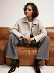 Mint Velvet Grey Textured Shacket - Image 5 of 7
