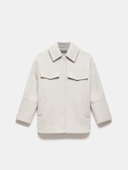 Mint Velvet Grey Textured Shacket - Image 6 of 7
