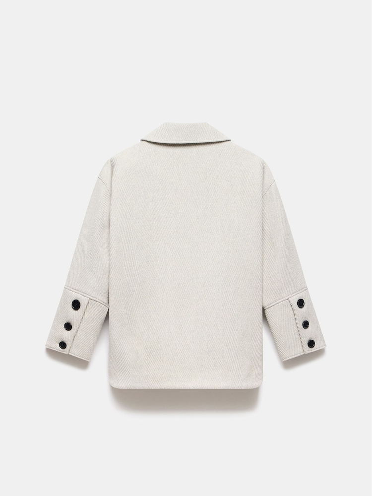 Mint Velvet Grey Textured Shacket - Image 7 of 7 Mint Velvet Grey Textured Shacket - Image 7 of 7