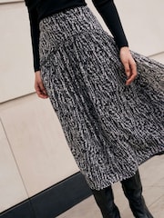 Mint Velvet Black Spot Print Maxi Skirt - Image 3 of 7