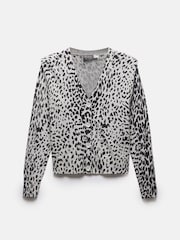 Mint Velvet Leopard potisk; vzorec pletena jopa - Slika 6 iz 7