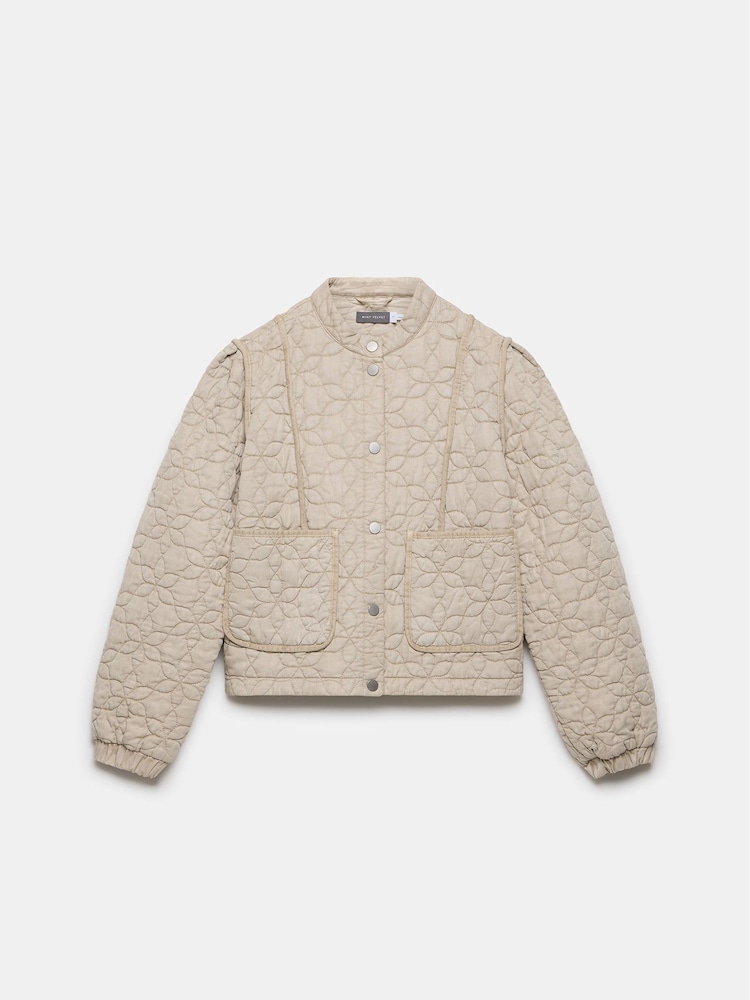 Mint Velvet Grey Washed Quilted Jacket - Image 6 of 7
