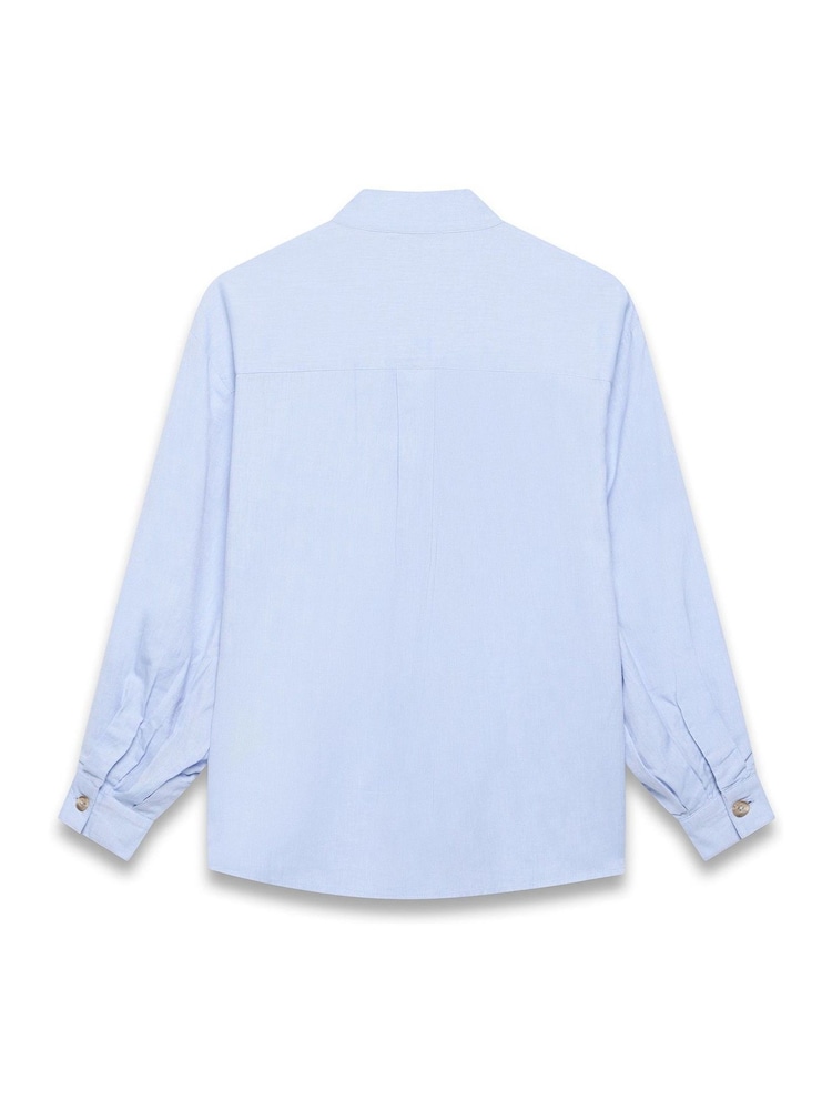 Mint Velvet Blue Chambray Blouse - Image 7 of 7