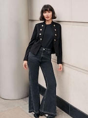 Mint Velvet Black Military Blazer - Image 2 of 7
