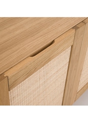 La Redoute Intérieurs Arty 4-Door Oak Veneer & Rattan Cane 4-Door Sideboard - Image 5 of 6