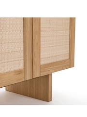 La Redoute Intérieurs Arty 4-Door Oak Veneer & Rattan Cane 4-Door Sideboard - Image 6 of 6