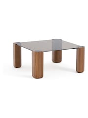 La Redoute Intérieurs Boldi Walnut & Glass Coffee Table - Image 1 of 5