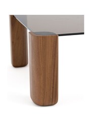 La Redoute Intérieurs Boldi Walnut & Glass Coffee Table - Image 3 of 5