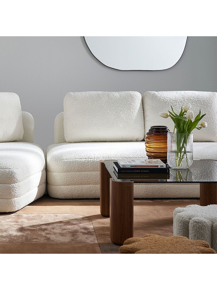 La Redoute Intérieurs Boldi Walnut & Glass Coffee Table - Image 5 of 5