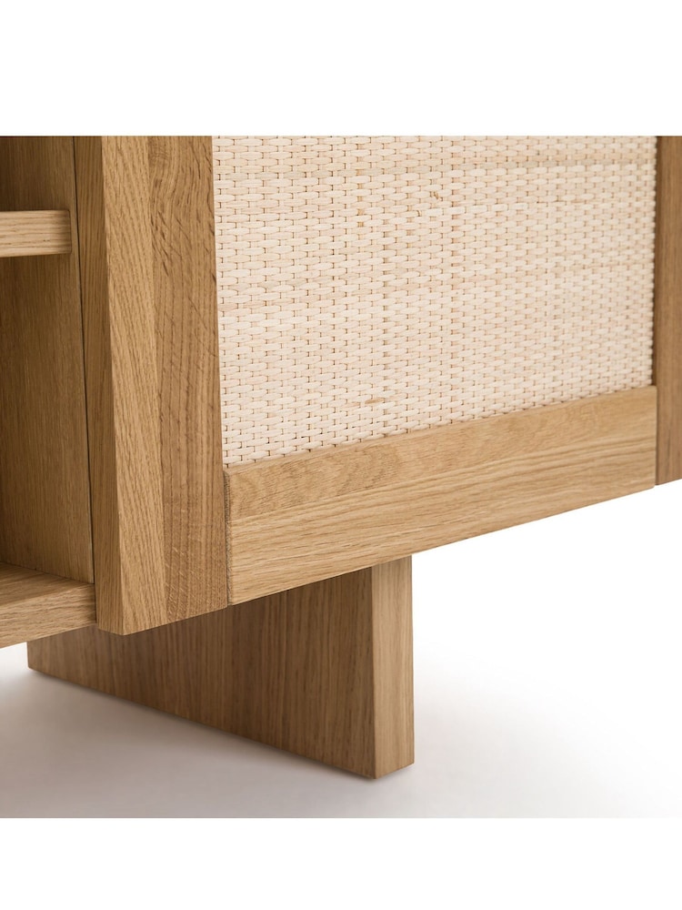 La Redoute Intérieurs Arty Oak and Cane TV Unit - Image 6 of 6