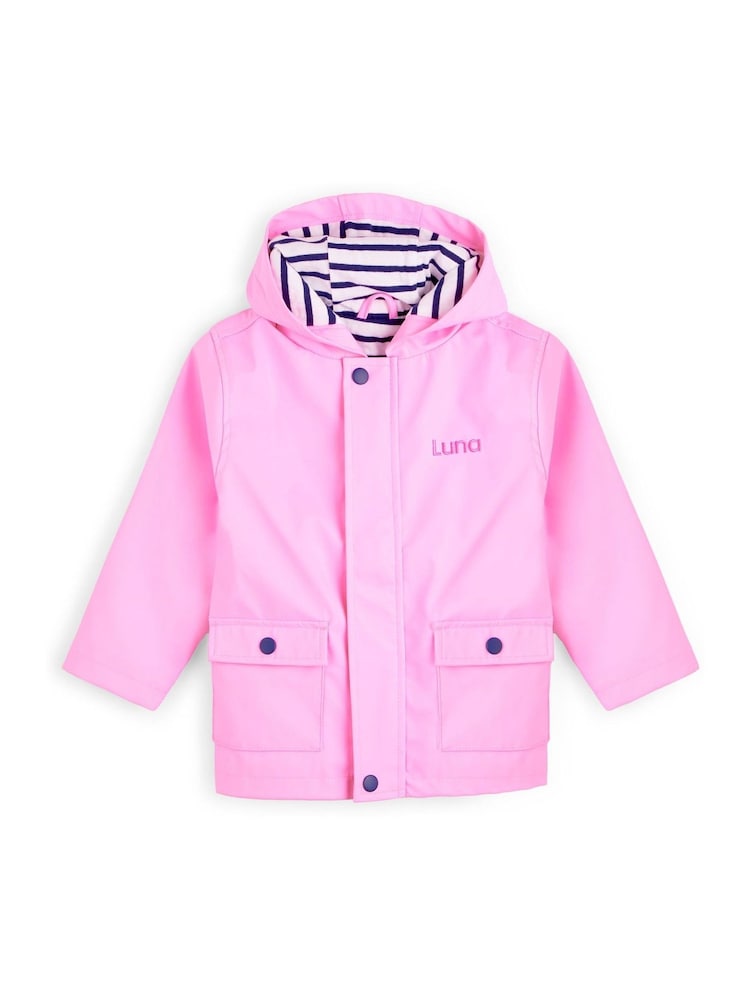 Personalised Girls Embroidered Rain Jacket by Dollymix - Image 1 of 6