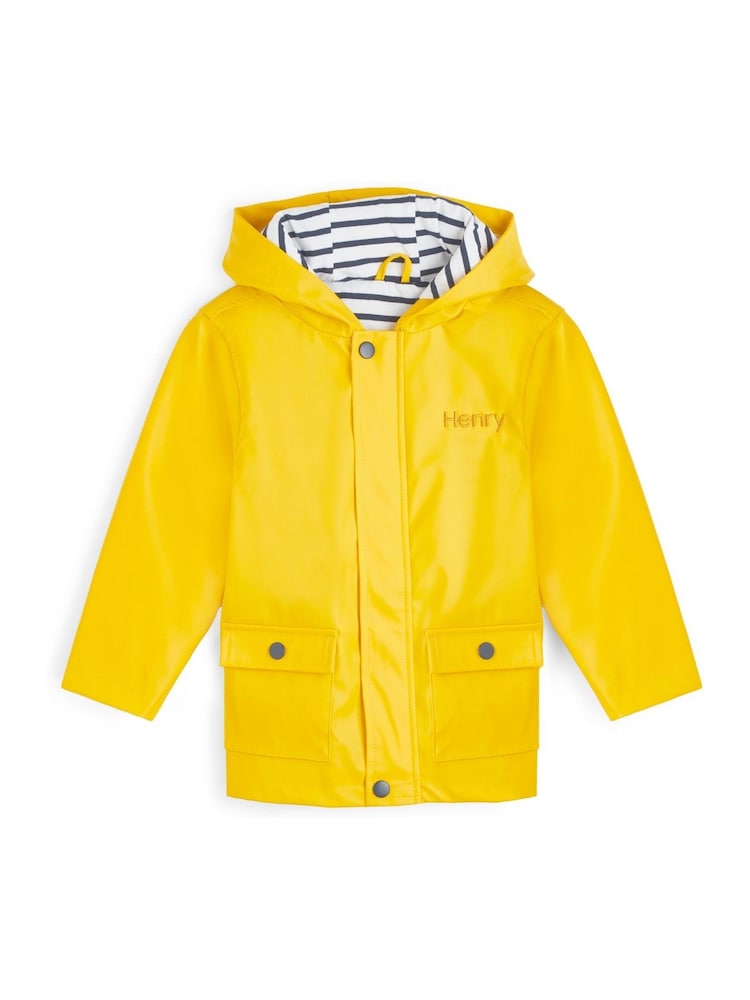 Personalised Boys Embroidered Rain Jacket by Dollymix - Image 1 of 6