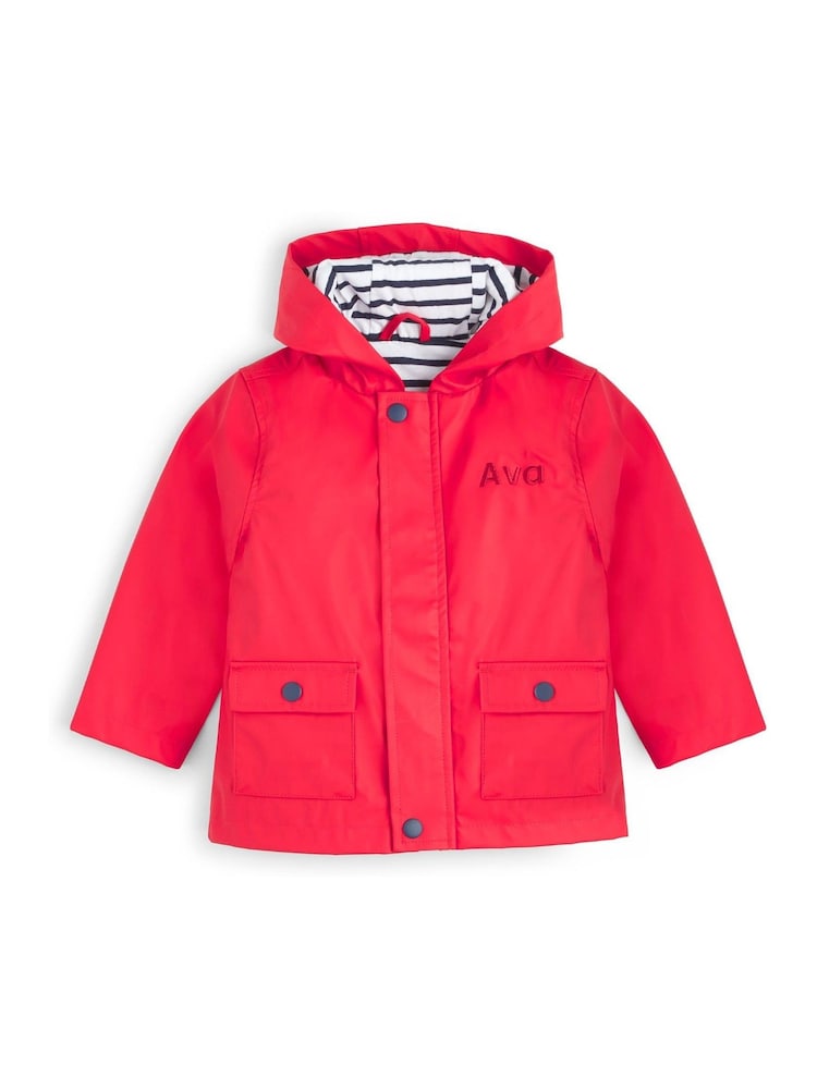 Personalised Girls Embroidered Rain Jacket by Dollymix - Image 1 of 6