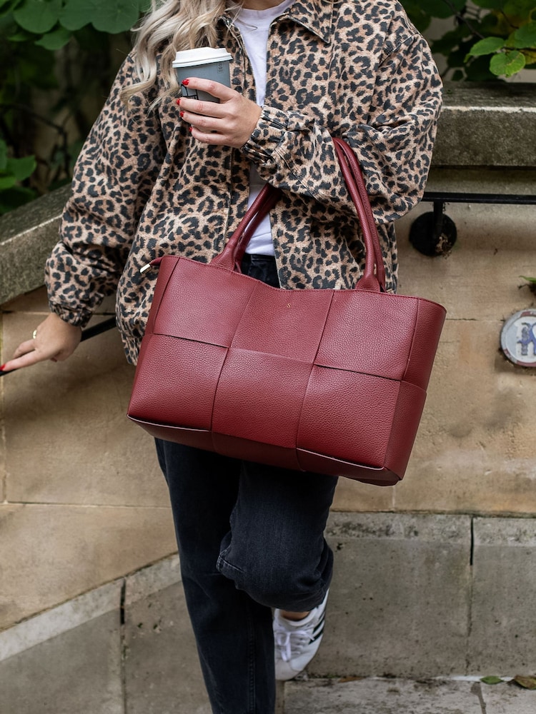 LRM Goods Personalised Leather Lettie Tote Bag - Image 1 of 4 LRM Goods Personalised Leather Lettie Tote Bag - Image 1 of 4