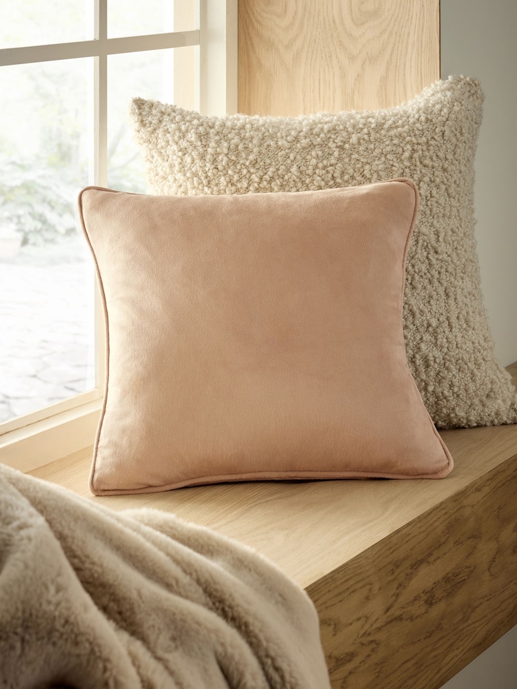 Oatmeal 43 x 43cm Matte Velvet Cushion - Image 1 of 6 Oatmeal 43 x 43cm Matte Velvet Cushion - Image 1 of 6