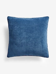 Blue 59 x 59cm Soft Velour Cushion - Image 5 of 6