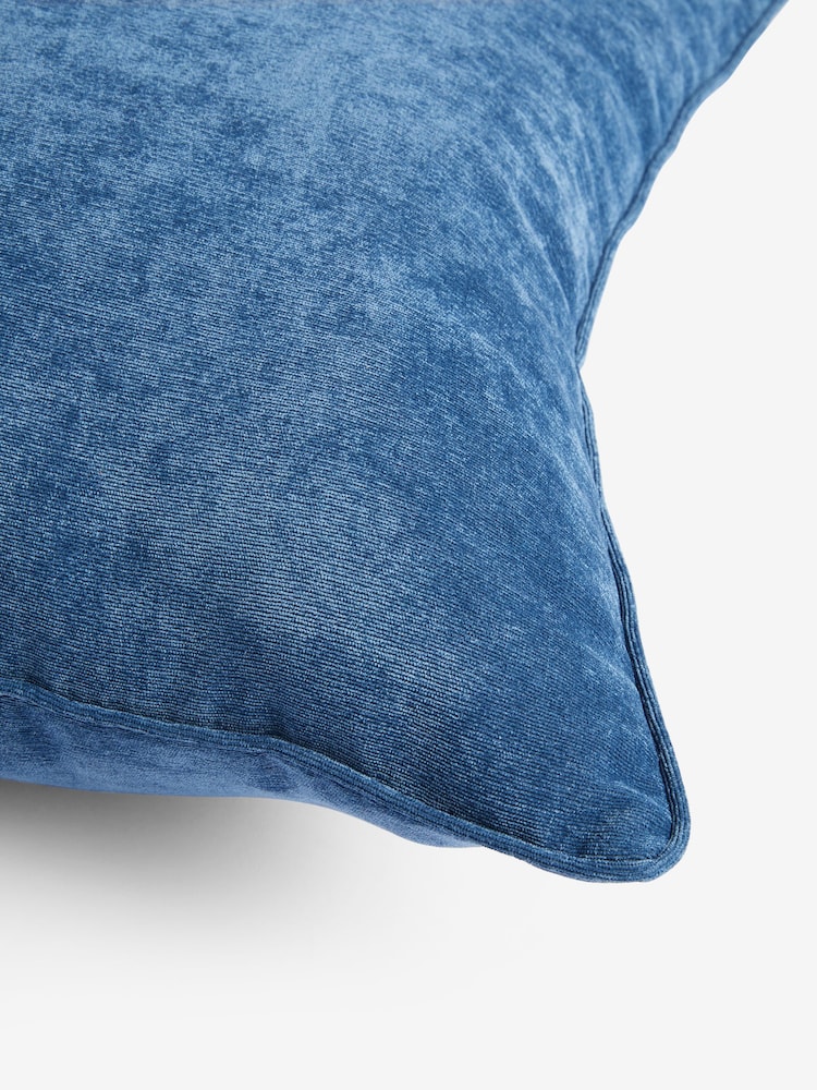 Blue 59 x 59cm Soft Velour Cushion - Image 6 of 6