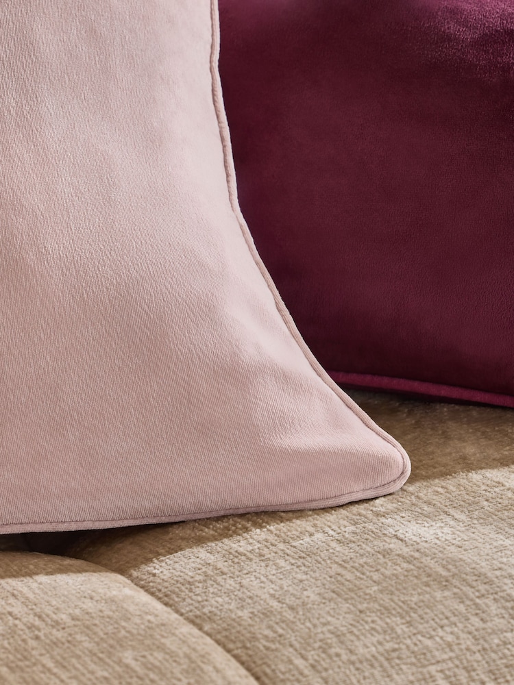 Pink 59 x 59cm Soft Velour Cushion - Image 2 of 4