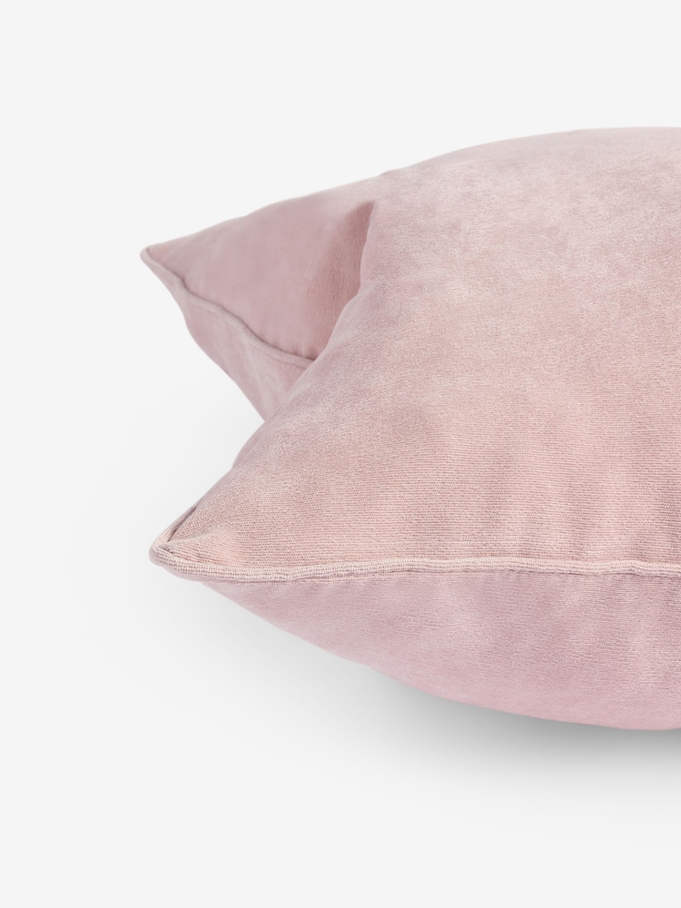 Pink 59 x 59cm Soft Velour Cushion - Image 4 of 4