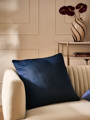 Navy 59 x 59cm Matte Velvet Cushion - Image 1 of 5