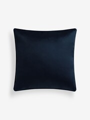 Navy 59 x 59cm Matte Velvet Cushion - Image 3 of 5