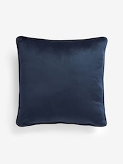 Navy 43 x 43cm Matte Velvet Cushion - Image 5 of 6
