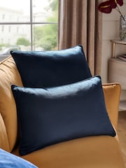 Navy 40 x 59cm Matte Velvet Cushion - Image 1 of 6