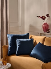 Navy 40 x 59cm Matte Velvet Cushion - Image 2 of 6