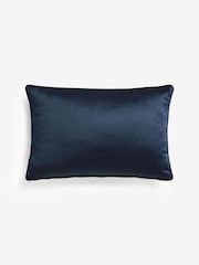 Navy 40 x 59cm Matte Velvet Cushion - Image 4 of 6
