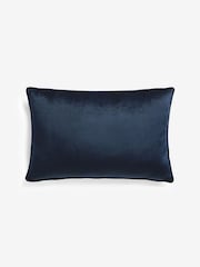 Navy 40 x 59cm Matte Velvet Cushion - Image 5 of 6