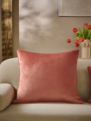 Orange 59 x 59cm Matte Velvet Cushion - Image 1 of 5