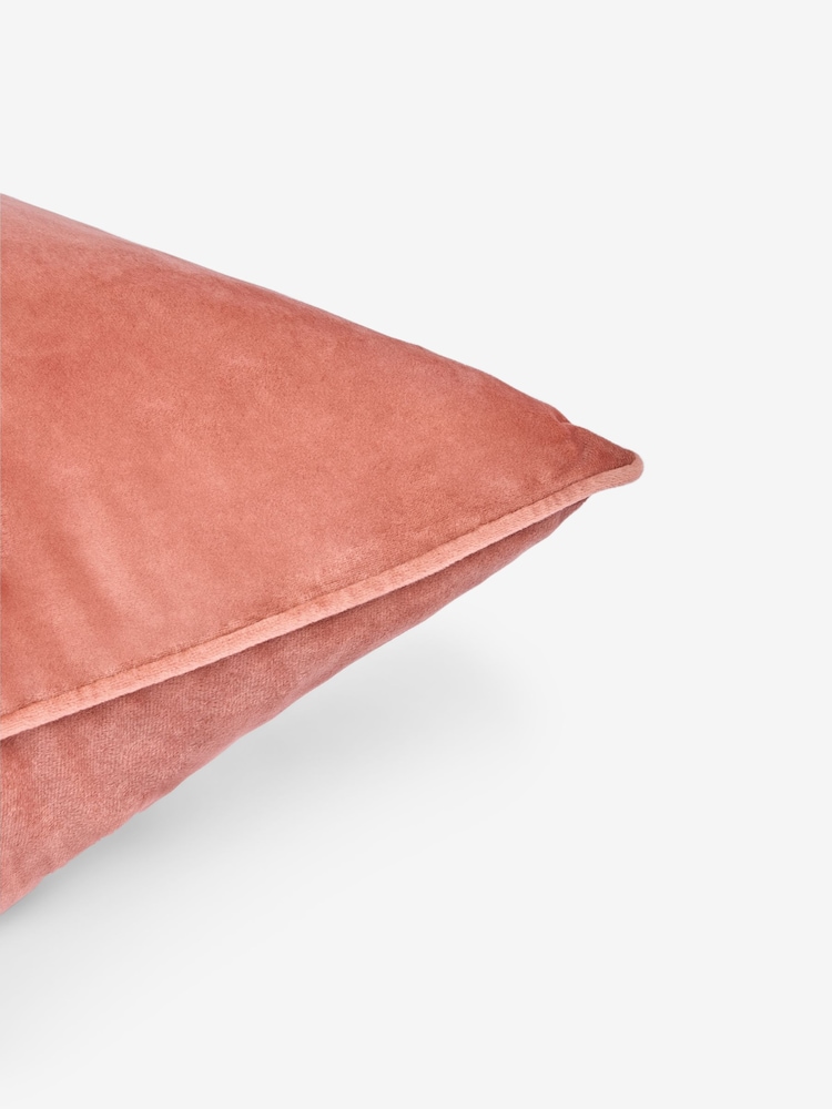 Orange 59 x 59cm Matte Velvet Cushion - Image 5 of 5