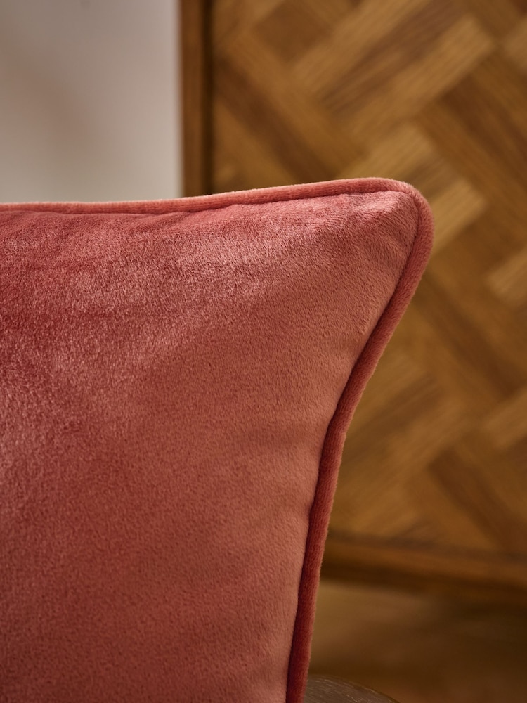 Orange 43 x 43cm Matte Velvet Cushion - Image 2 of 5