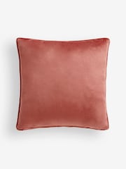 Orange 43 x 43cm Matte Velvet Cushion - Image 4 of 5