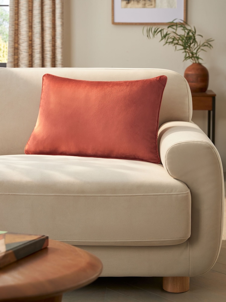 Orange 40 x 59cm Matte Velvet Cushion - Image 1 of 5