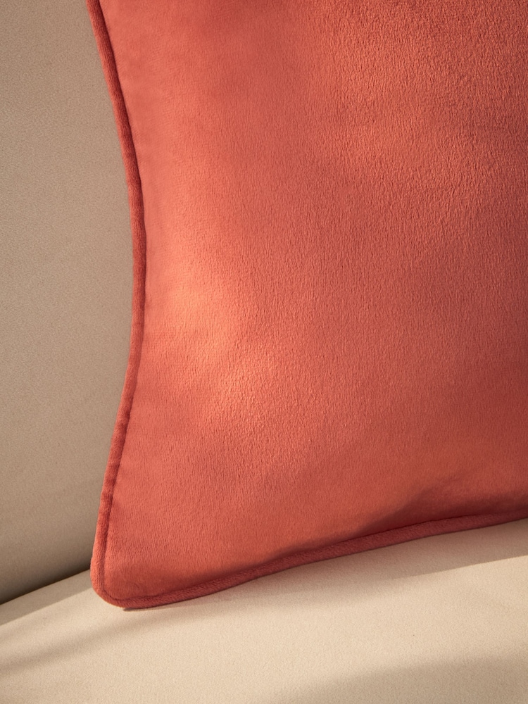 Orange 40 x 59cm Matte Velvet Cushion - Image 2 of 5