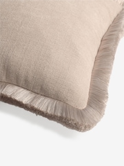 Mid Natural Chunky Fringe Chenille 50 x 50cm Cushion - Image 5 of 5